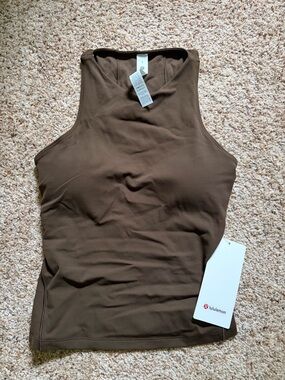 lululemon athletica Brown High-Neck Athletic Tank